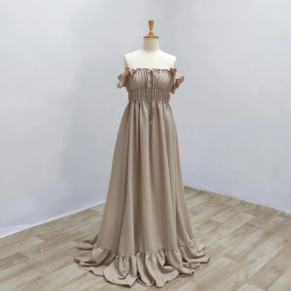 Cotton Maternity Dress Softom Cfortable Dress Pleated Maternity Dresses For Baby Showers Dress Photo Shoot Pregnant