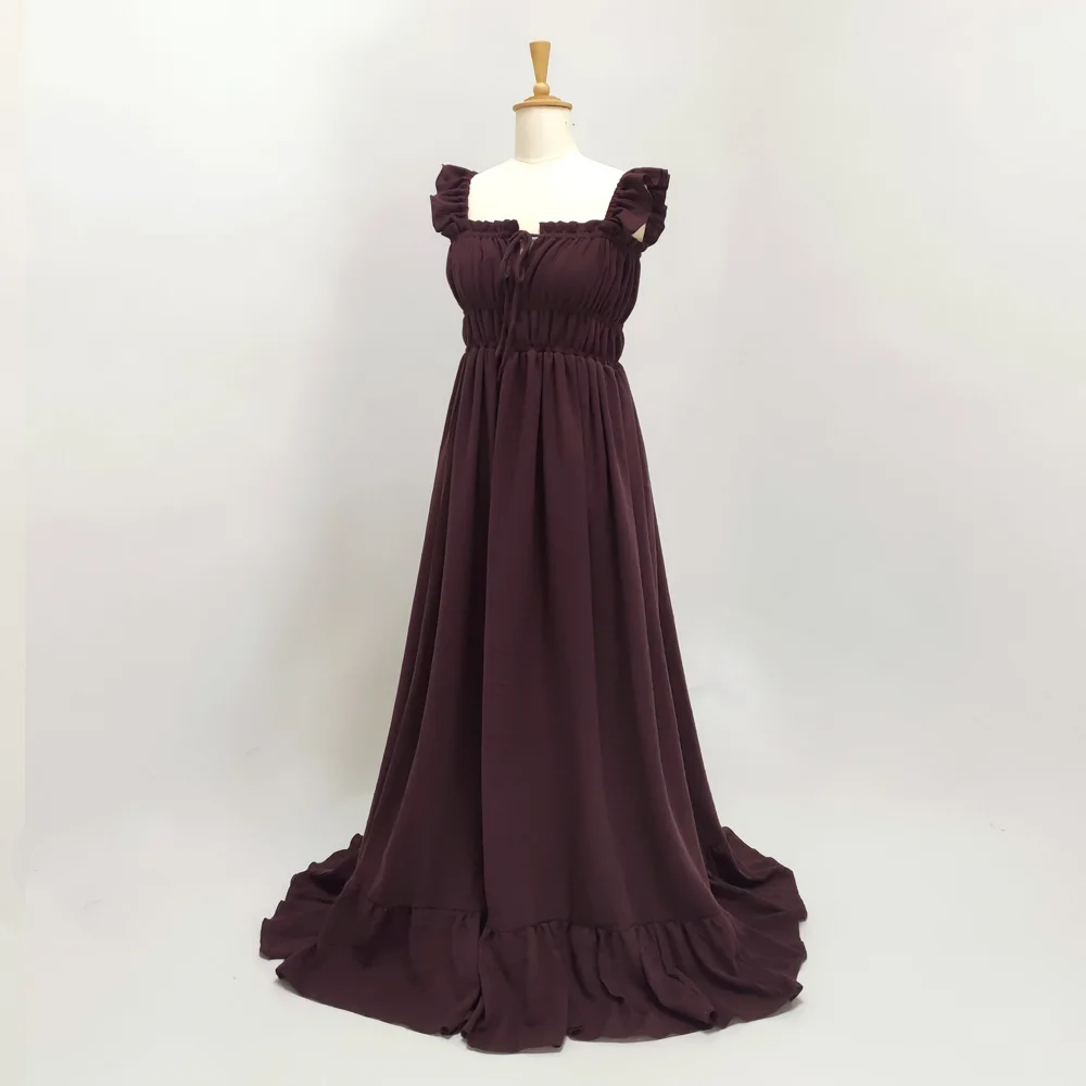 Cotton Maternity Dress Softom Cfortable Dress Pleated Maternity Dresses For Baby Showers Dress Photo Shoot Pregnant