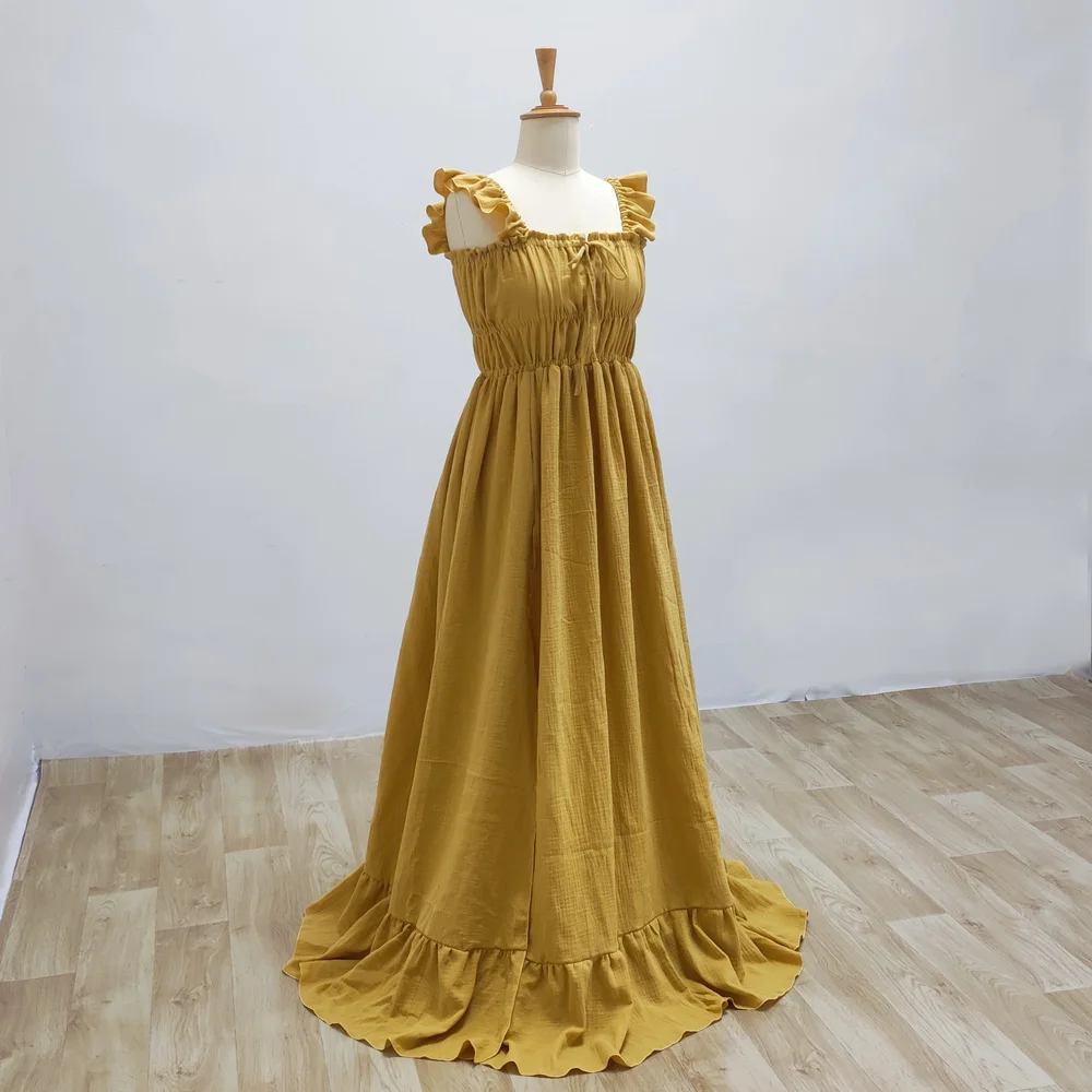 Cotton Maternity Dress Softom Cfortable Dress Pleated Maternity Dresses For Baby Showers Dress Photo Shoot Pregnant