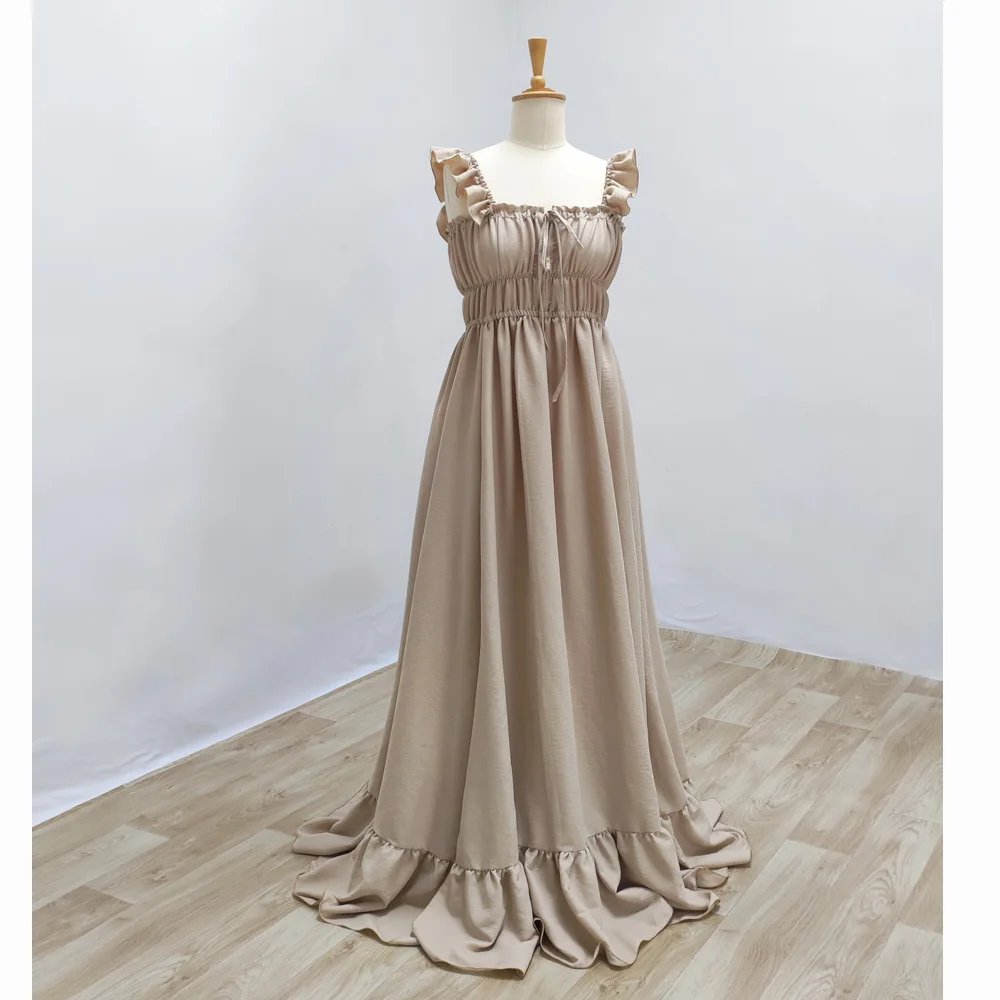 Cotton Maternity Dress Softom Cfortable Dress Pleated Maternity Dresses For Baby Showers Dress Photo Shoot Pregnant