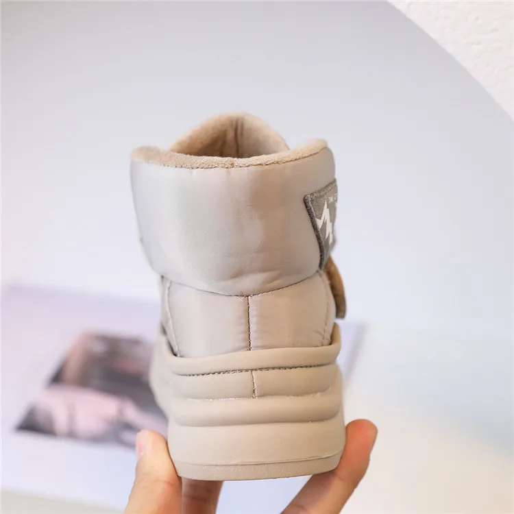 Children's Snow Boots 2024 New Winter Kids Shoes Butterfly-knot Waterproof Warm Plush Fashion Princess Girls Boots EU 22-37