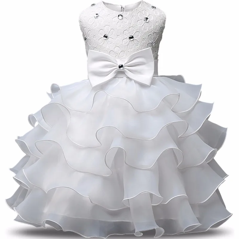 Children Luxury Party Formal Dress For Wedding Birthday Kids Ceremonies Dresses Girls Lace Tutu Flower Girls Dress 1-8Years Old