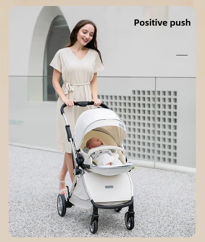 2025 New Lightweight Baby Stroller High View Baby Stroller,foldable,two-way Seat,with Mosquito Net Shock-absorbing Baby Stroller