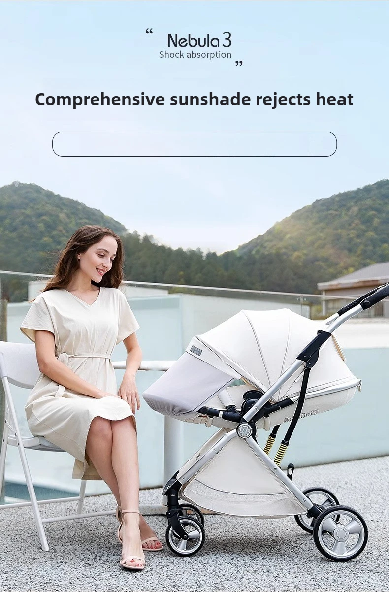 2025 New Lightweight Baby Stroller High View Baby Stroller,foldable,two-way Seat,with Mosquito Net Shock-absorbing Baby Stroller