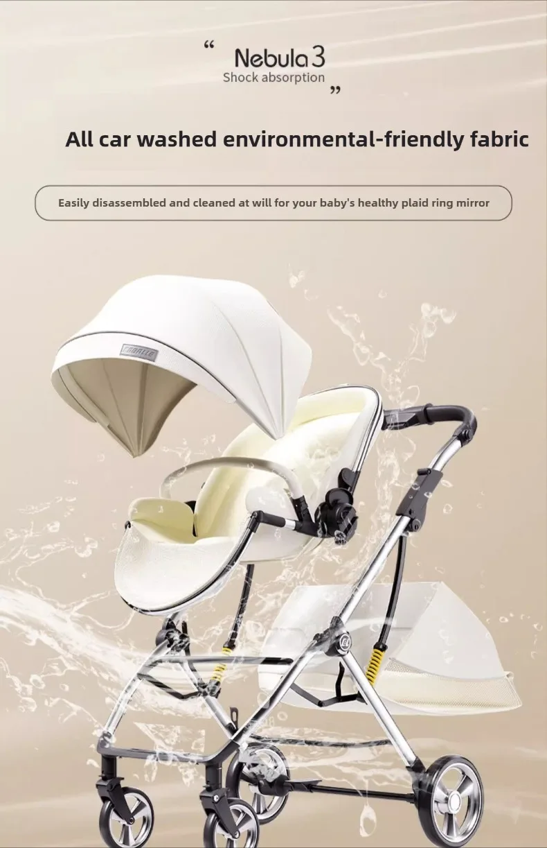 2025 New Lightweight Baby Stroller High View Baby Stroller,foldable,two-way Seat,with Mosquito Net Shock-absorbing Baby Stroller