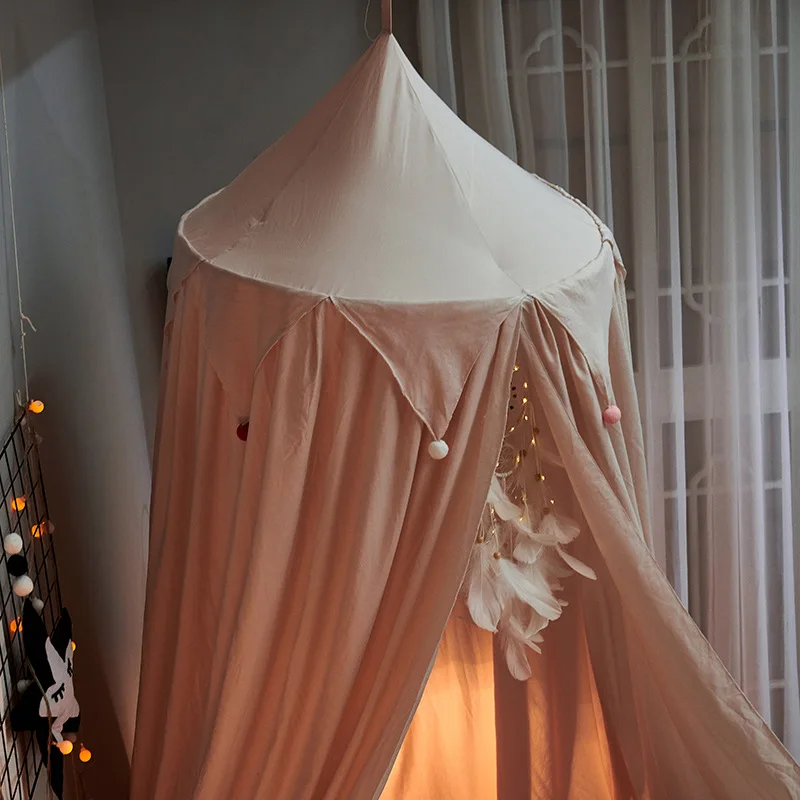 Hung Dome Mosquito Net for Baby Children Crib Bed Tent Girls Kids Bedding Living Room Decor Corner Canopy Tent Mosquito Net Bebe