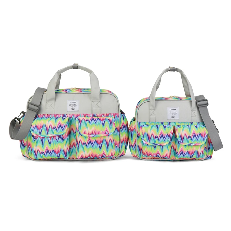 LEQUEEN 2pcs Mama Tote Bag Multi-functional Maternity Mommy Large Capacity Bag Baby Nappy Organizer Stroller Bag Diaper Handbag