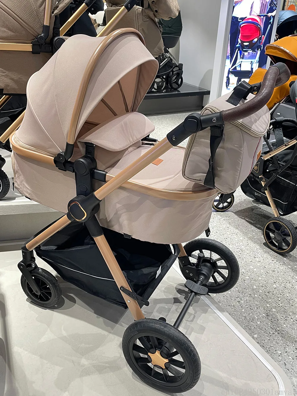 2in1 Newborn Baby Stroller, High Landscape Baby Stroller, Multifunctional Baby Stroller, Safe and Convenient, Can Sit or Lie Dow