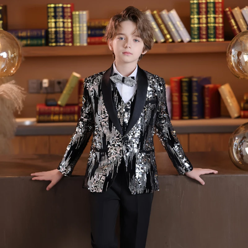 Boys Suit Set for Wedding suit Formal Suit For Boy Classic Tuxedo Children Dresses Korean Suits Piano Performance Costume