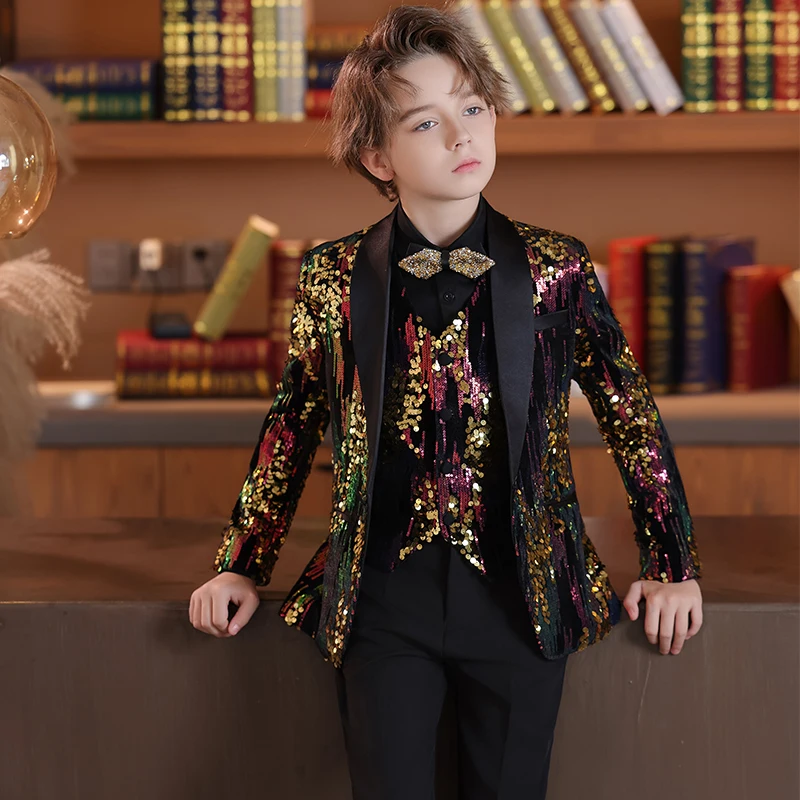 Boys Suit Set for Wedding suit Formal Suit For Boy Classic Tuxedo Children Dresses Korean Suits Piano Performance Costume