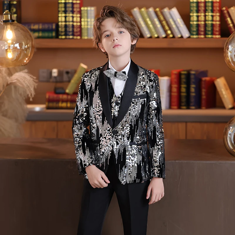 Boys Suit Set for Wedding suit Formal Suit For Boy Classic Tuxedo Children Dresses Korean Suits Piano Performance Costume