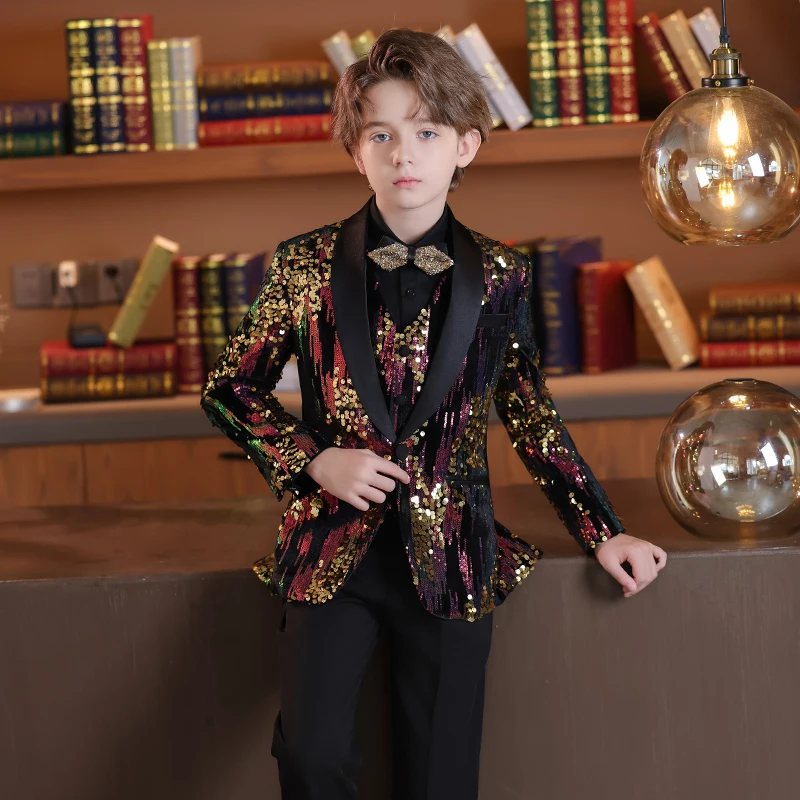 Boys Suit Set for Wedding suit Formal Suit For Boy Classic Tuxedo Children Dresses Korean Suits Piano Performance Costume