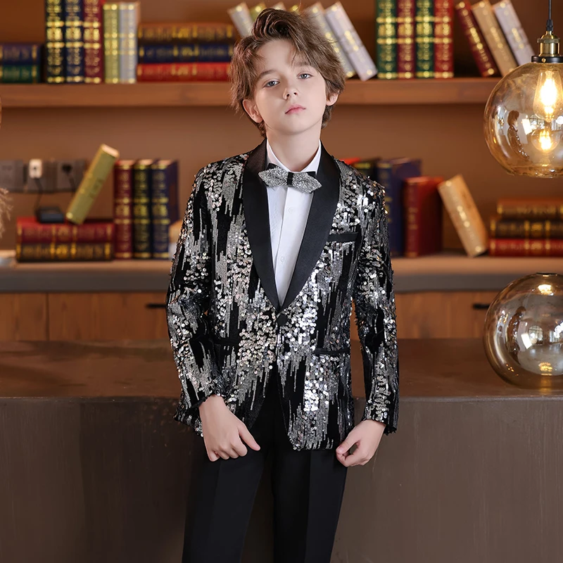 Boys Suit Set for Wedding suit Formal Suit For Boy Classic Tuxedo Children Dresses Korean Suits Piano Performance Costume