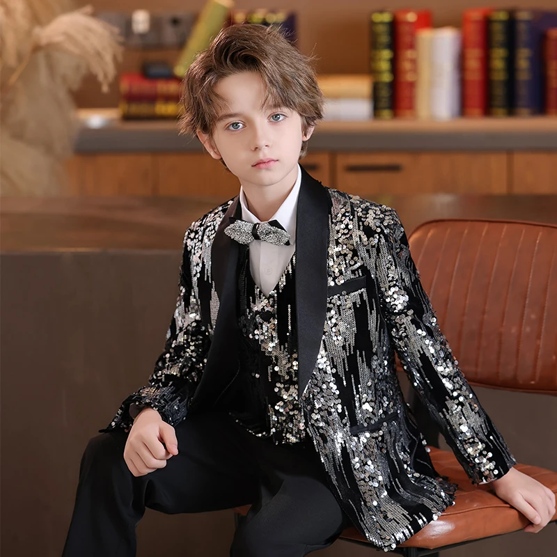 Boys Suit Set for Wedding suit Formal Suit For Boy Classic Tuxedo Children Dresses Korean Suits Piano Performance Costume
