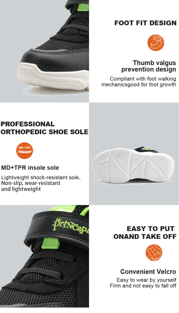 Orthopedic Shoes for Kids High-Top Ankle Support AFO Brace, to Treat and Prevent Tip Toe Walking Flat Feet Foot Varus/Valgus