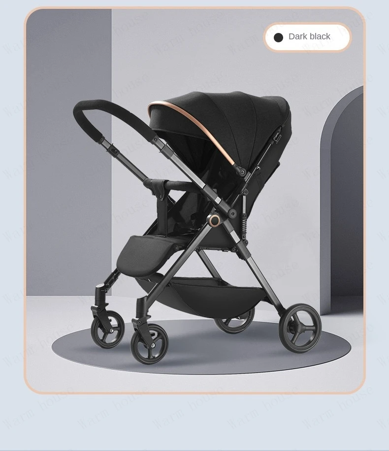 Baby Carriage,Bi-directional ultra lightweight foldable high landscape four wheel shock absorber baby stroller,baby cart