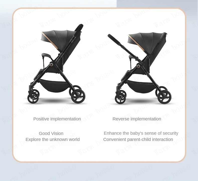 Baby Carriage,Bi-directional ultra lightweight foldable high landscape four wheel shock absorber baby stroller,baby cart