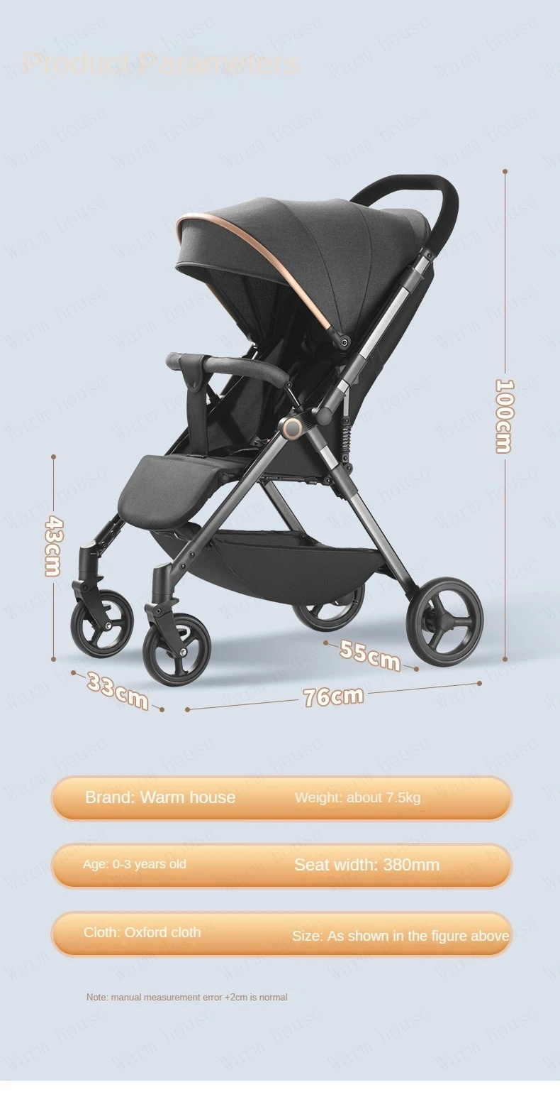 Baby Carriage,Bi-directional ultra lightweight foldable high landscape four wheel shock absorber baby stroller,baby cart