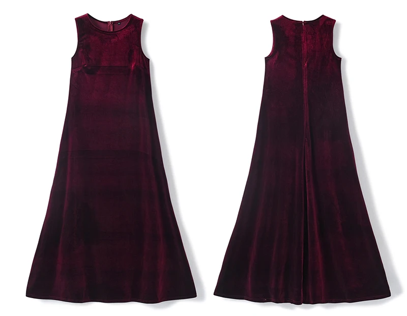 2024 AW Mail's Sister Matching Clothing Women Sleeveless Long Velvet Dress Ladys Knitted Pullover Female Top