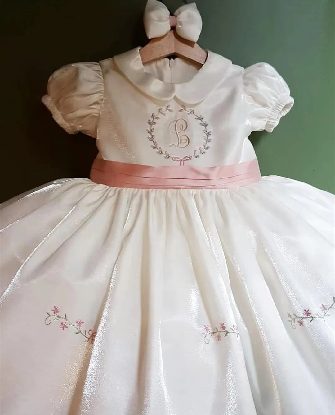 0-12Y Baby Girl Summer White Embroidery Turkish Vintage Lolita Princess Ball Gown Dress for Birthday Holiday Casual Eid B495