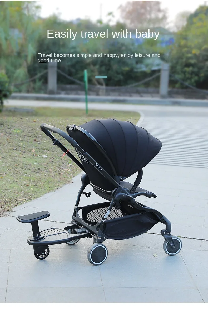 Stable Four-wheel car Children Stroller Pedal Adapter Stroller Accessorie Second Children Auxiliary Trailer Twins Scooter