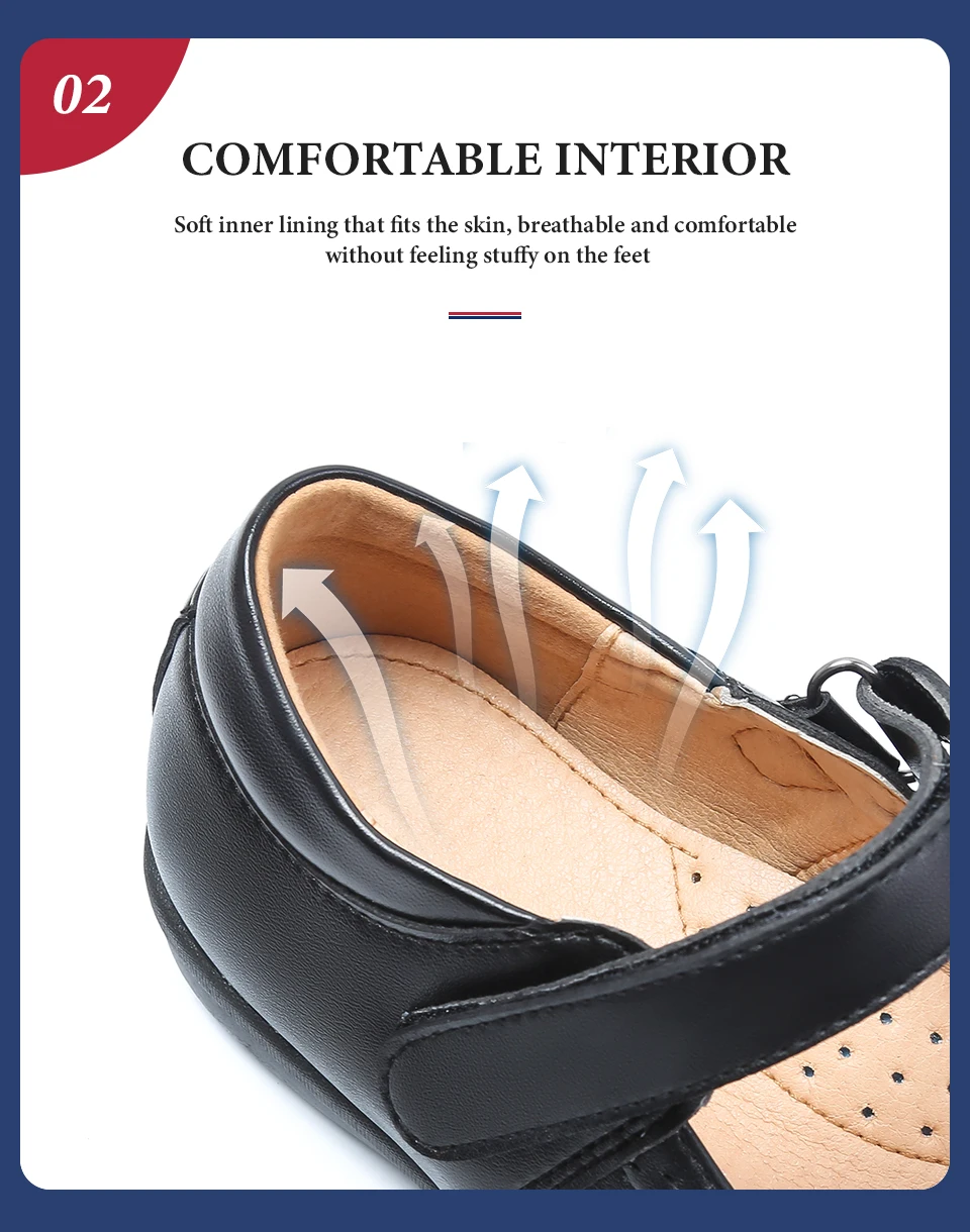Female Shoe Girl Shoes Black Middle School Student Soft Bottom Comfortable Flat Princess Girls Children's Mother Kids Mary Jane