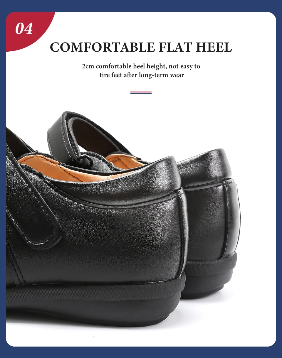 Female Shoe Girl Shoes Black Middle School Student Soft Bottom Comfortable Flat Princess Girls Children's Mother Kids Mary Jane