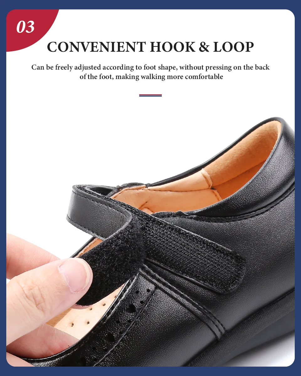 Female Shoe Girl Shoes Black Middle School Student Soft Bottom Comfortable Flat Princess Girls Children's Mother Kids Mary Jane