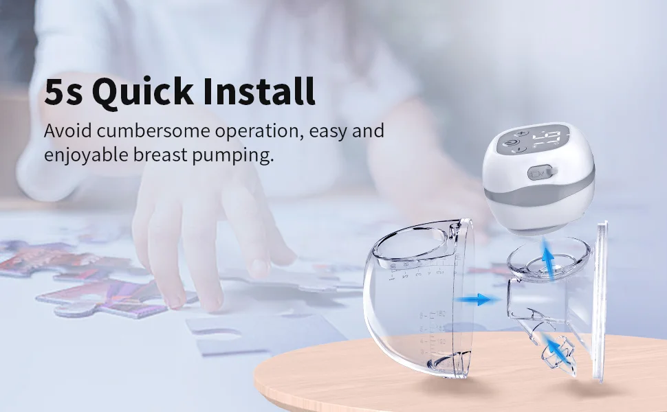BPA-free USB Portable 2Pcs Electric Breast Pumps Hands Free Wearable Breast Pump Silent Comfort Breast Milk Extractor Collector