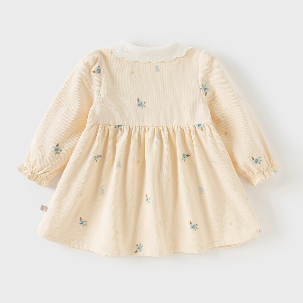 Dave Bella Girls Baby  Princess Dress Autumn Sweet Cute Elegant Children's Long Sleeve Dress Gentle Wallet Party DB3253501