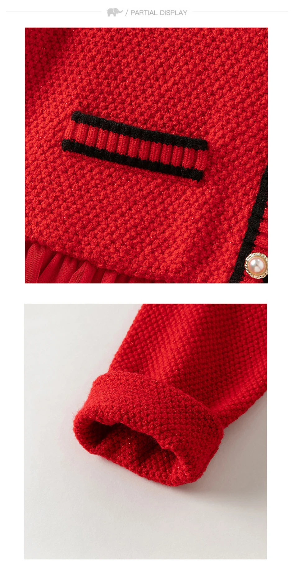 Dave Bella Red Winter Lace Mesh Dress Girls Velvet Long Sleeve Party Princess Dress Children Christmas Birthday Cloth DK4254472