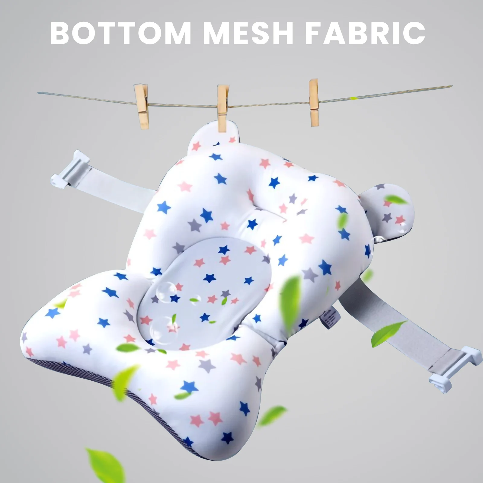 Foldable Baby Bathtub with Bath Pillow, Seat & Thermometer, for Newborns to Toddlers (0-3 Years) Perfect Baby Shower Gift