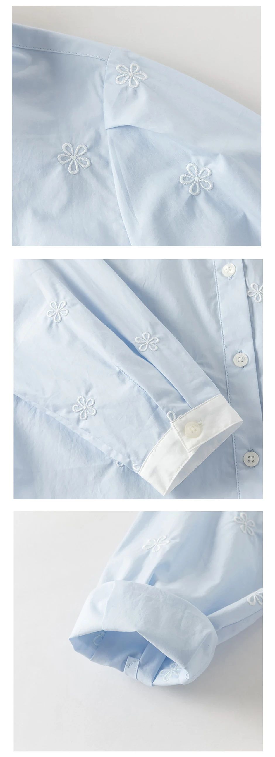 Dave Bella Children's Spring Long Sleeve Shirt Girls White Gentle Blouse Tops Kids Elegant Cotton Top Party DK1260858