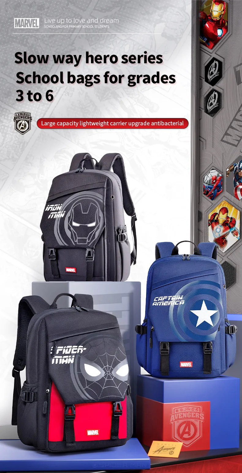 Disney MARVEL Spider-Man Ultra-Lightweight Breathable Polyester Fibre School Bag Backpack Children's Bag