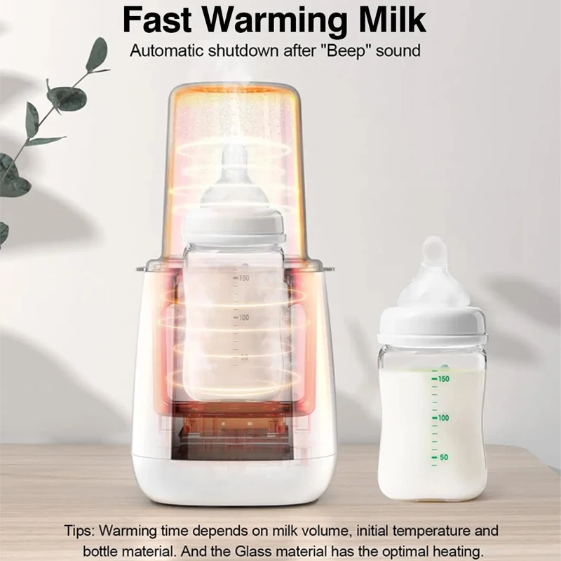 TINSOL Milk Warmer and Steriliser 6 in 1 Multifunction Breast Warmer Precise Temperature Control Baby Bottle Warmer