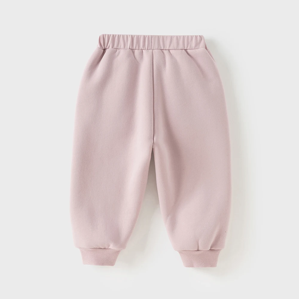 Dave Bella Children's Baby Pants Autumn Winter Girls Baby Fashion Casual Sweet Cute Velvet Knitted Trousers Warm  DB4254488