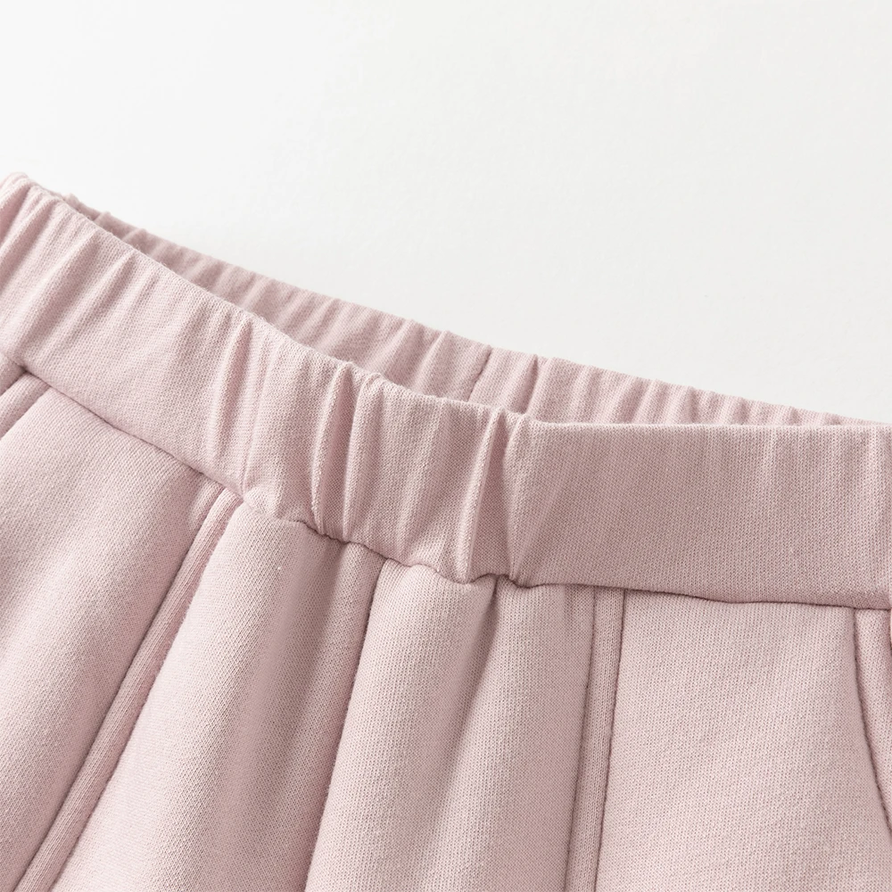 Dave Bella Children's Baby Pants Autumn Winter Girls Baby Fashion Casual Sweet Cute Velvet Knitted Trousers Warm  DB4254488