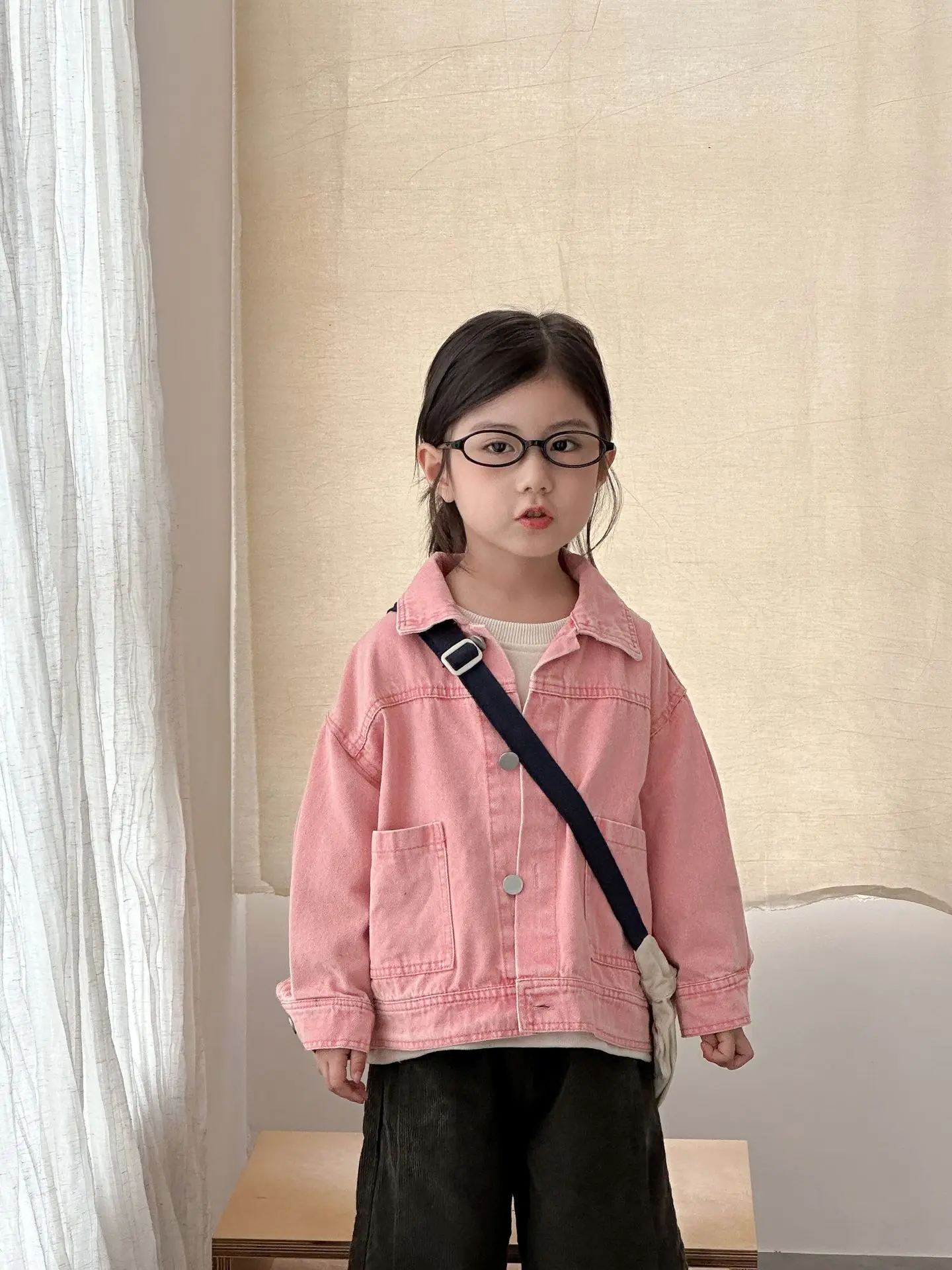 2026 Autumn New Children Long Sleeve Coat Solid Girls Loose Denim Jacket Boys Fashion Casual Cardigan Baby Tops Kids Clothes