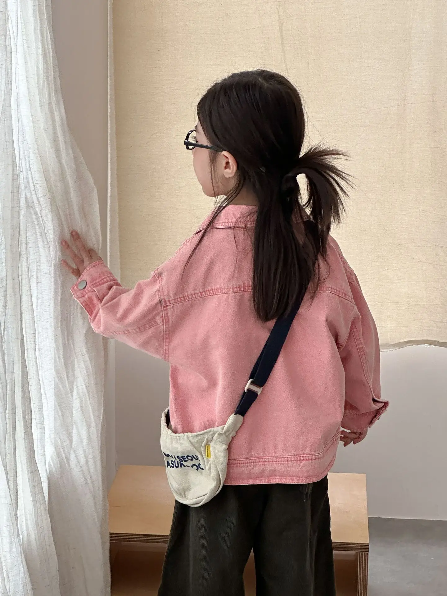 2026 Autumn New Children Long Sleeve Coat Solid Girls Loose Denim Jacket Boys Fashion Casual Cardigan Baby Tops Kids Clothes