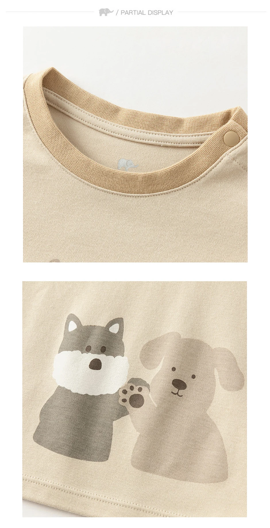 Dave Bella Girls Baby Pajama Set Autumn Winter Children's Comfortable Fashion Cute Sweet Cartoon Indoor Set Warm DB4253010