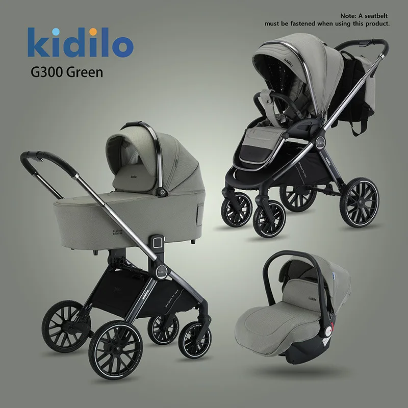 2026 New High-view Three-in-one Baby Stroller with Two-way Folding and Shock-absorbing Function for Newborn Babies