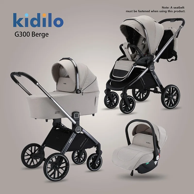 2026 New High-view Three-in-one Baby Stroller with Two-way Folding and Shock-absorbing Function for Newborn Babies