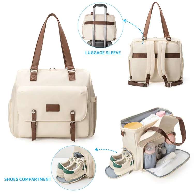 PANGDUBE Diaper Bag Backpack Large Capacity Waterproof Maternity Nappy Bag with Insulated Bottle Pocket Shoe Compartment Luggage