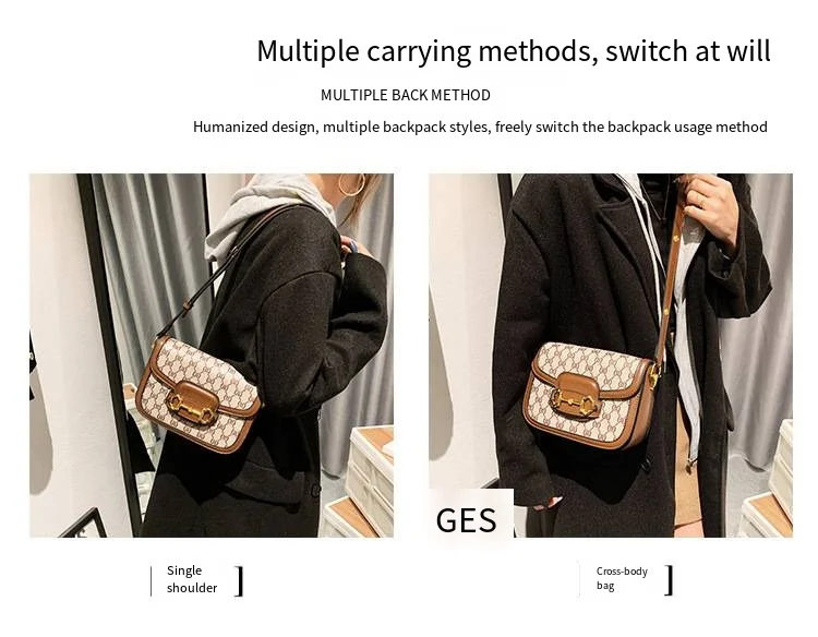2026 Fashion Retro Saddle Bag: A Classic and Versatile Small Square Bag Suitable for Women's Daily Outings and Commutes. A Shoul