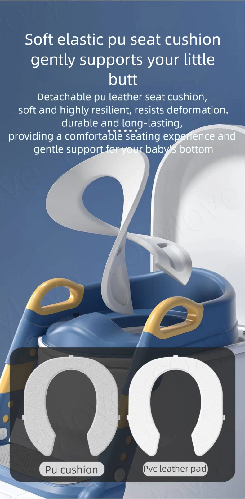 Toddler Toilet Training Seat with Step Lad | Adjustable Height Potty Training Chair for Kids, Anti-Slip & Easy to Clean