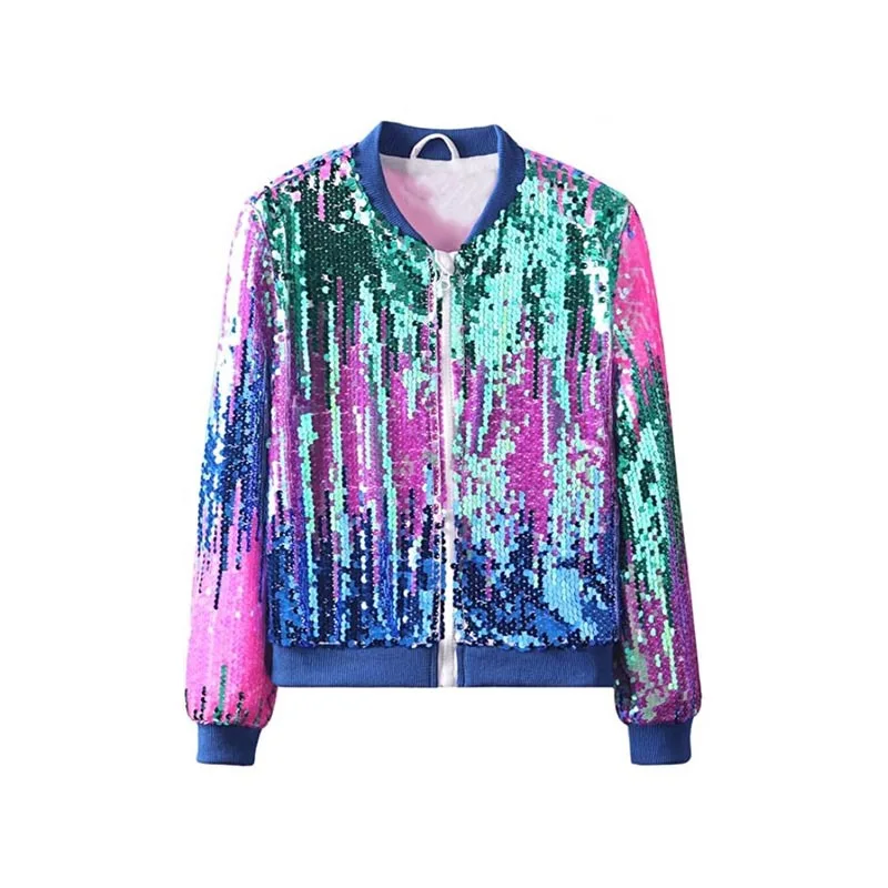 2026 Spring Autumn Children's and Girls' Clothing with Glitter and Colorful Outfits, Trendy Girls' Jackets with Colorful Beads