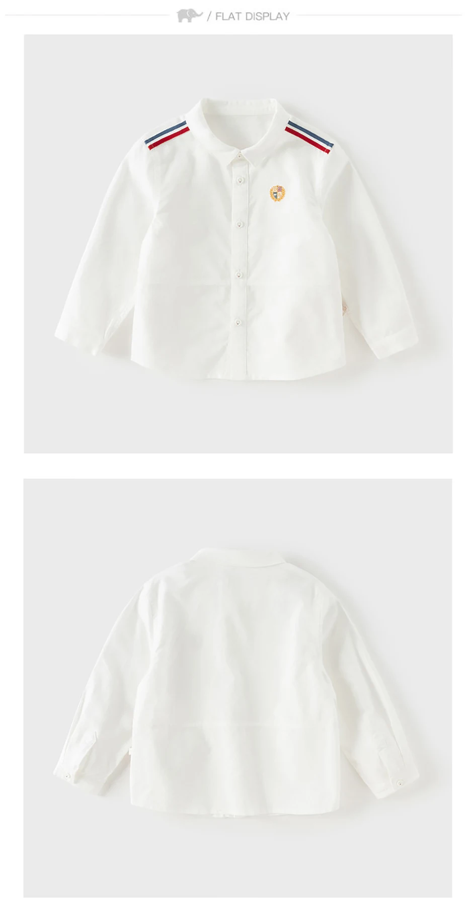 Dave Bella Children Pure Cotton Shirt Boys Clothes Autumn Spring Kids Elegant Formal Blouse Outdoor Tops College Style DB1260911