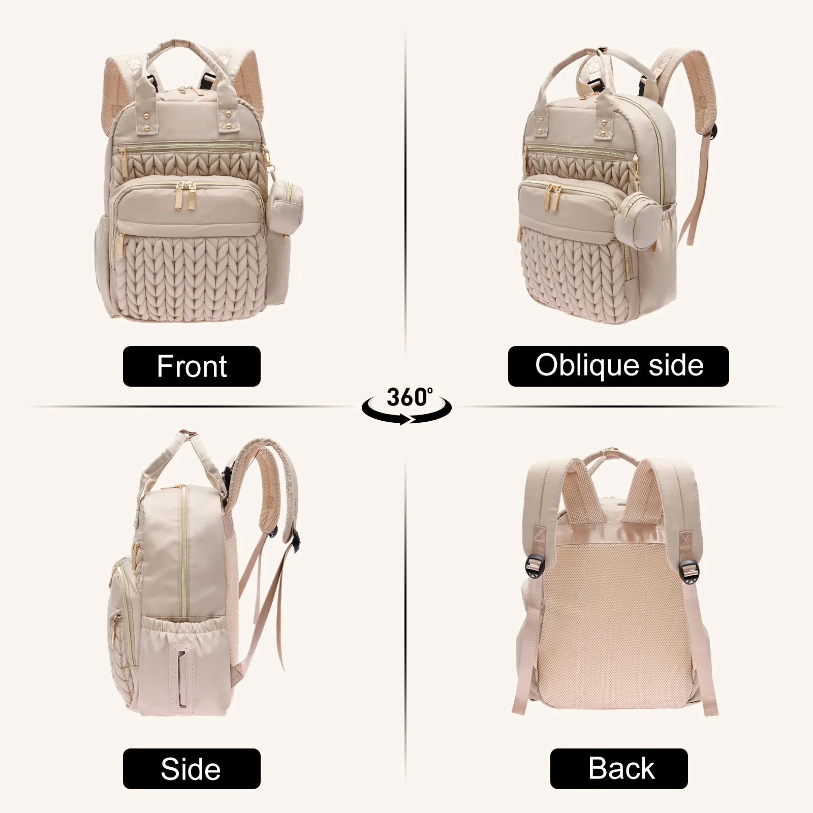 Diaper Bag Backpack Baby Girl Boy Nappy Changing Station with Changing Pad Multifunctional Waterproof Nursing Mommy Travel Bag