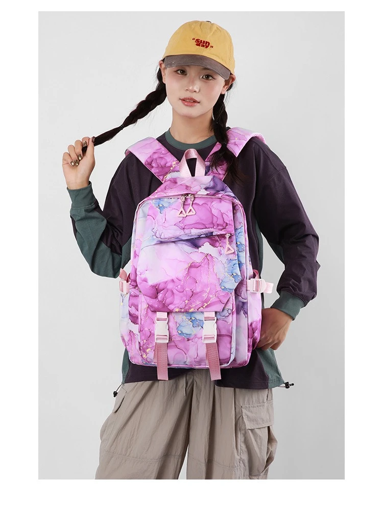 My Hero Academia Toga Himiko Print Student Backpack Lunch Bag Pencil Case Set for Girls School Supplies