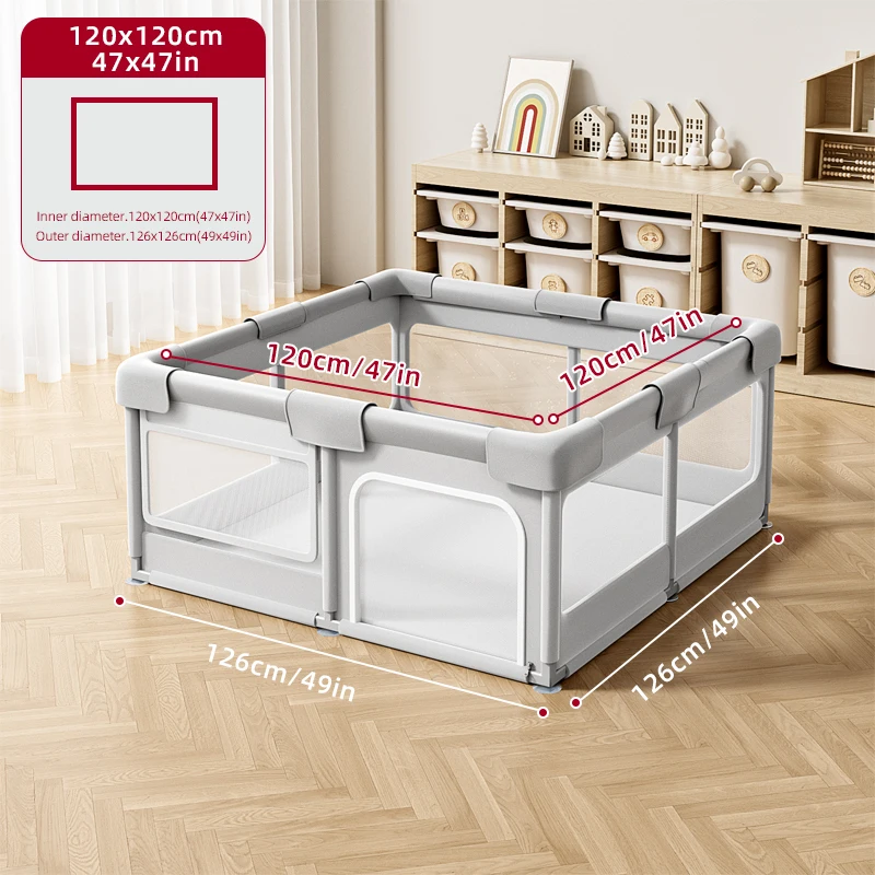 Baby Playpen - Portable Safety Play Yard Use Foldable Design for Home Travel & Playtime Creates Secure Space for Toddlers
